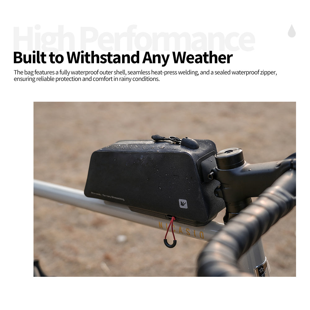 Rhinowalk 1L Fully Waterproof Bicycle Top Tube Bag | Quick-Release Hard Shell Triangle Bag BWJ0803