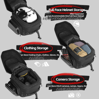 Rhinowalk Motorcycle Tail Bag Waterproof 23L-35L MFT2310