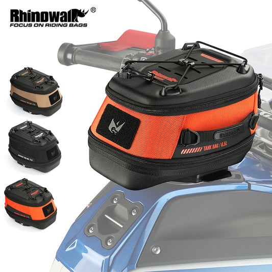 RhinoWalk 6.5L Expandable Motorcycle Tank Bag - Magnetic Quick Release & Anti-Theft Design