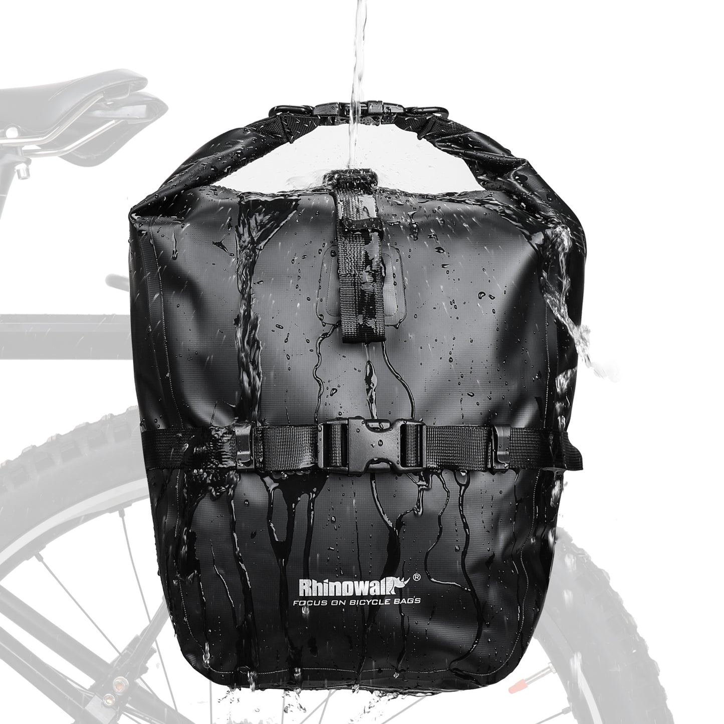 Rhinowalk Waterproof Bike Bag 20L/27L Travel Cycling Bag Basket Bicycle Rear Rack Tail Seat Trunk Bags bicycle bags & panniers  RK19662 RK19663