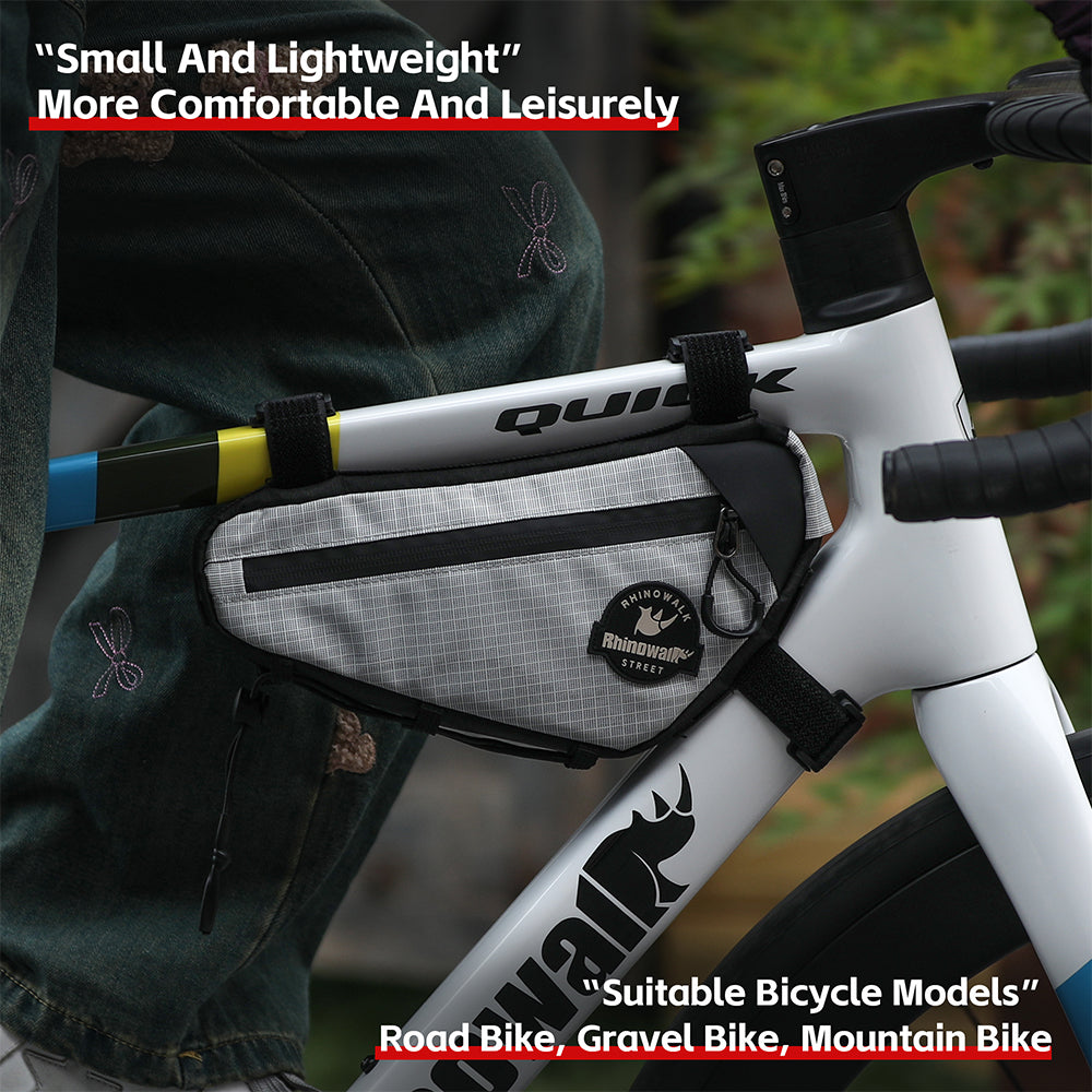 Rhinowalk Lightweight Water-Resistant Bike Frame Bag for Road/Gravel/Mountain Bikes