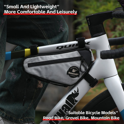 Rhinowalk Lightweight Water-Resistant Bike Frame Bag for Road/Gravel/Mountain Bikes
