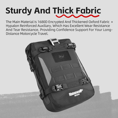 Rhinowalk Motorcycle Front Bumper Bag 6L Waterproof with MOLLE System & Detachable Inner Bag