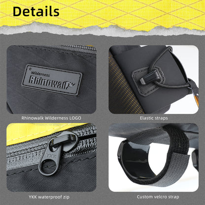 Rhinowalk 1.2L Waterproof Bike Top Tube Bag - Phone Holder & Dual Fixing Methods for Cycling