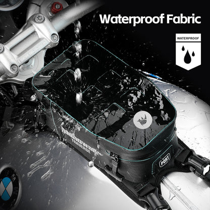 Rhinowalk Motorcycle Tank Bag With Removable Inner Liner MOLLE Top Flap 2L Waterproof Motor Front Storage MCY2601