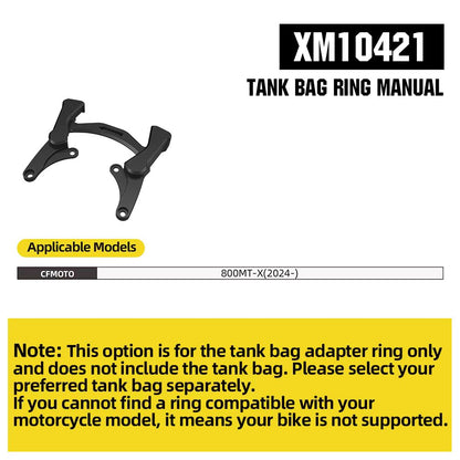 RhinoWalk 6.5L Expandable Motorcycle Tank Bag - Magnetic Quick Release & Anti-Theft Design MJX2011