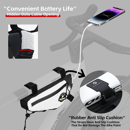 Rhinowalk Lightweight Water-Resistant Bike Frame Bag for Road/Gravel/Mountain Bikes
