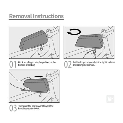 Rhinowalk 1L Fully Waterproof Bicycle Top Tube Bag | Quick-Release Hard Shell Triangle Bag BWJ0803