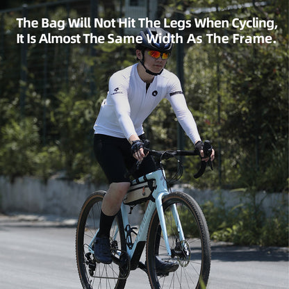 Rhinowalk Bicycle Frame Bag - Water-Resistant, Leg-Safe Design with Organized Storage for Cycling Essentials