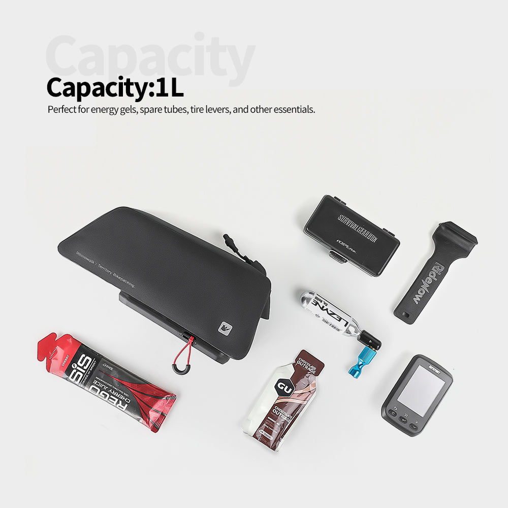 Rhinowalk 1L Fully Waterproof Bicycle Top Tube Bag | Quick-Release Hard Shell Triangle Bag BWJ0803