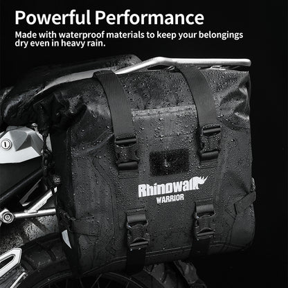 Rhinowalk Motorcycle Quick Release Side Bag 24L Waterproof 1 Or 2 PIece Motor Saddle Storage Bag With Support Board Air Valve MYS2406