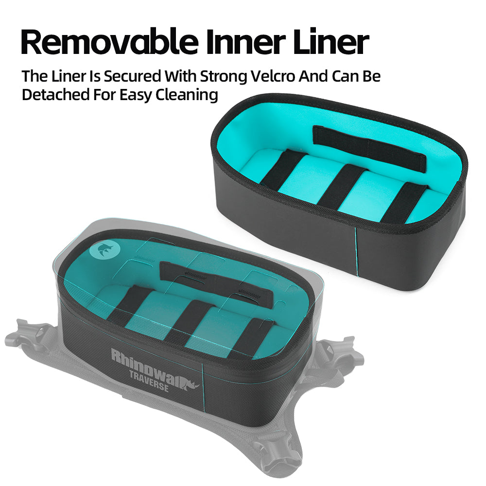 Rhinowalk Motorcycle Tank Bag With Removable Inner Liner MOLLE Top Flap 2L Waterproof Motor Front Storage MCY2601