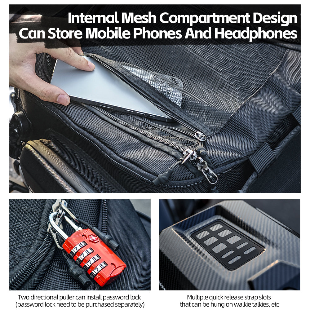 Rhinowalk Motorcycle Tail Bag Waterproof 23L-35L MFT2310