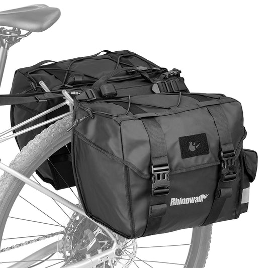 Rhinowalk Double Pannier Bag for Long Distance Cycling - Waterproof 3-Size Bicycle Rear Rack Bags