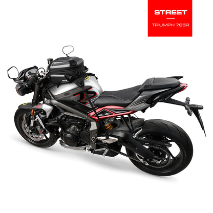 Rhinowalk Motorcycle Tank Bag, 15-18L Expandable Motorcycle Storage, Waterproof All Weather-Carbon Fiber Black MTR3001