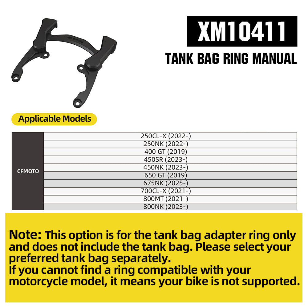 RhinoWalk 6.5L Expandable Motorcycle Tank Bag - Magnetic Quick Release & Anti-Theft Design MJX2011