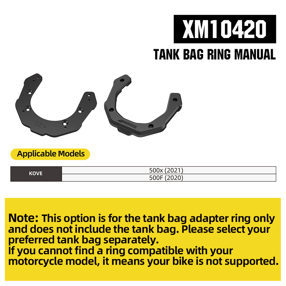 RhinoWalk 6.5L Expandable Motorcycle Tank Bag - Magnetic Quick Release & Anti-Theft Design MJX2011
