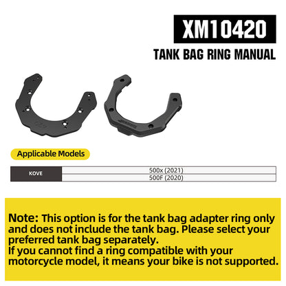 RhinoWalk 6.5L Expandable Motorcycle Tank Bag - Magnetic Quick Release & Anti-Theft Design MJX2011