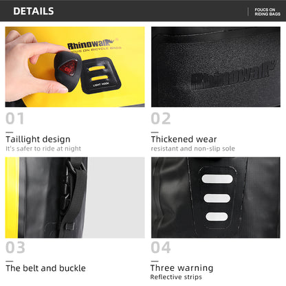 Rhinowalk Waterproof Bike Bag 20L/27L Travel Cycling Bag Basket Bicycle Rear Rack Tail Seat Trunk Bags bicycle bags & panniers  RK19662 RK19663