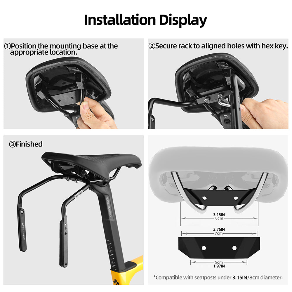 Rhinowalk Multifunctional Bike Seatpost Stabilizer – Saddle Bag Stabilizer & Water Bottle Mount Holder