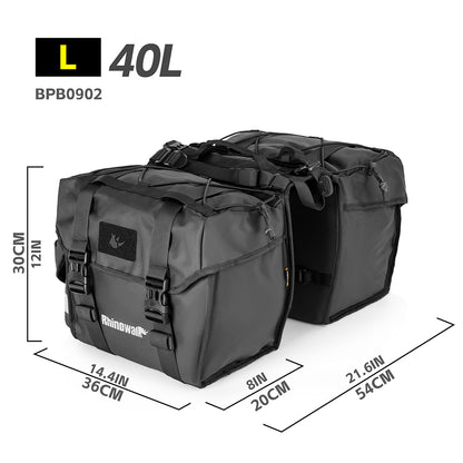 Rhinowalk Double Pannier Bag for Long Distance Cycling - Waterproof 3-Size Bicycle Rear Rack Bags