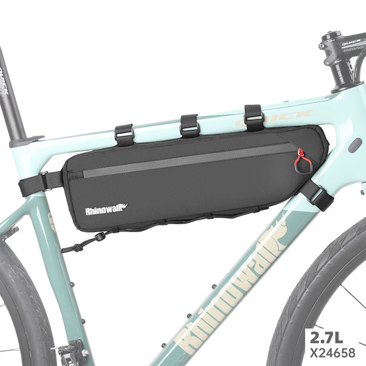 Rhinowalk Bicycle Frame Bag - Water-Resistant, Leg-Safe Design with Organized Storage for Cycling Essentials