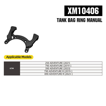 RhinoWalk 6.5L Expandable Motorcycle Tank Bag - Magnetic Quick Release & Anti-Theft Design MJX2011