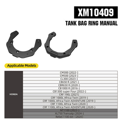 RhinoWalk 6.5L Expandable Motorcycle Tank Bag - Magnetic Quick Release & Anti-Theft Design MJX2011