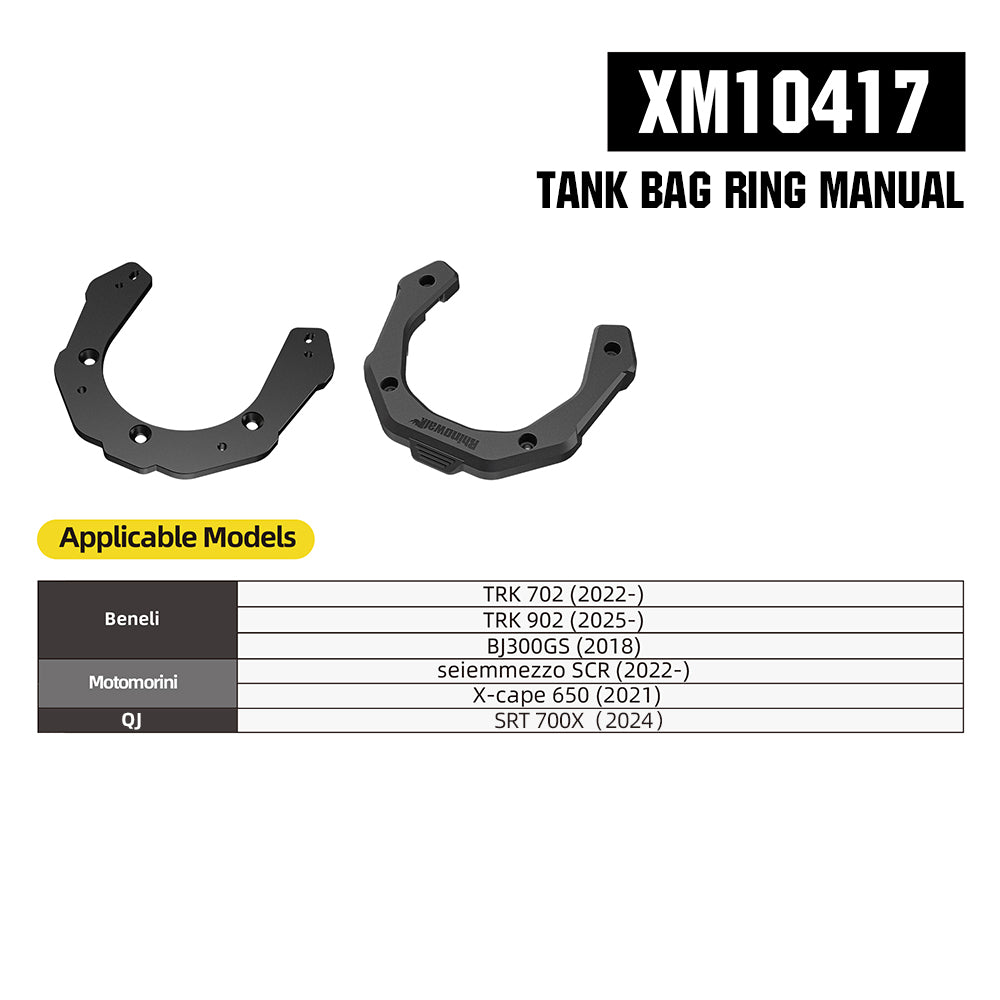 RhinoWalk 6.5L Expandable Motorcycle Tank Bag - Magnetic Quick Release & Anti-Theft Design MJX2011