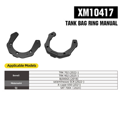 RhinoWalk 6.5L Expandable Motorcycle Tank Bag - Magnetic Quick Release & Anti-Theft Design MJX2011