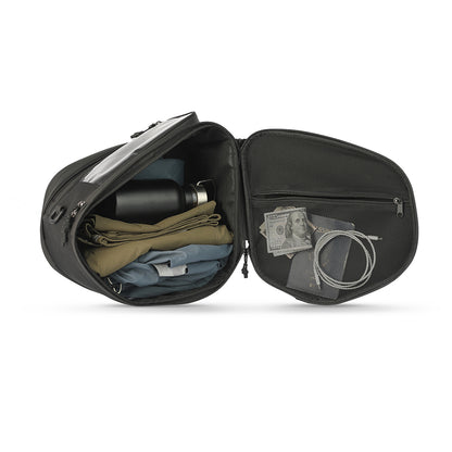 Rhinowalk Motorcycle Hard Shell Bag 16L Motorcycle Scooter Tunnel Bag With Rain Cover Shoulder Bag Suitable For Honda BMW YAMAHA MFT2311