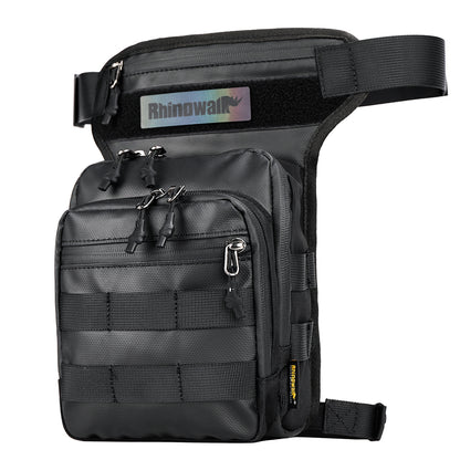 Motorcycle Drop Leg Bag Military Thigh Pouch Bag Tactical Hip Thigh Pack Leg Bag Multifunctional for Riding Cycling Hiking Climbing Men and women (Black) MT102