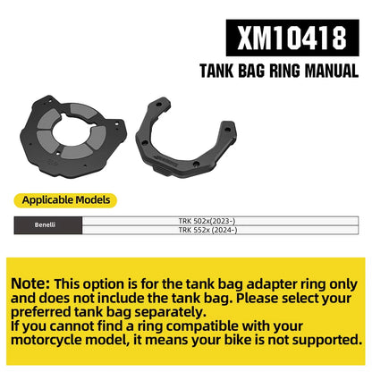 RhinoWalk 6.5L Expandable Motorcycle Tank Bag - Magnetic Quick Release & Anti-Theft Design MJX2011